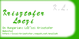 krisztofer loczi business card